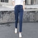 thumbnail image 4 of WILLBEST Pantalones Casuales para Mujer, Pantalones Palazzo de Cintura Alta de Verano para Mujer, Pantalones Largos de Pierna Ancha con Bolsillo para Un Uso Diario Cómodo y Elegante. Extra Grande, 4 of 5
