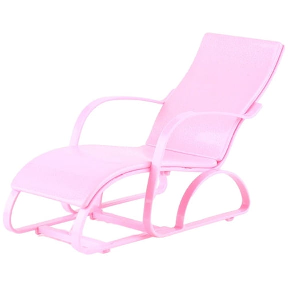 Wiywef 1PC Cute 1:6 Scale Dollhouse niture Swim Foldable Deckchair Accessories For Doll House Lounge Pink Beach Chair Toys