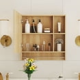 thumbnail image 4 of Bathroom Mirror Cabinet Wall Mounted,Medicine Cabinet,Over The Toilet Storage Cabinet with Shelves and Towel Rack, 4 of 24