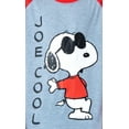 thumbnail image 3 of Peanuts Boys' Joe Cool Snoopy Long-Sleeve Raglan Sleep Shirt Pajama Pant 2 Piece PJs Sleepwear Set, 3 of 6