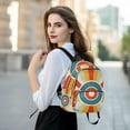 thumbnail image 6 of FORMRS Mini Backpack Purse for Women Quilted Travel Daypack Casual Shoulder Bag, Colorful Circles, 6 of 7
