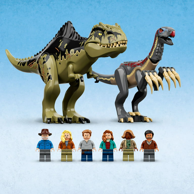LEGO World Giganotosaurus & Therizinosaurus Attack 76949 with Dinosaur Toy Figures, ATV Car, Helicopter & Garage, Gifts for Kids, and Girls - Walmart.com