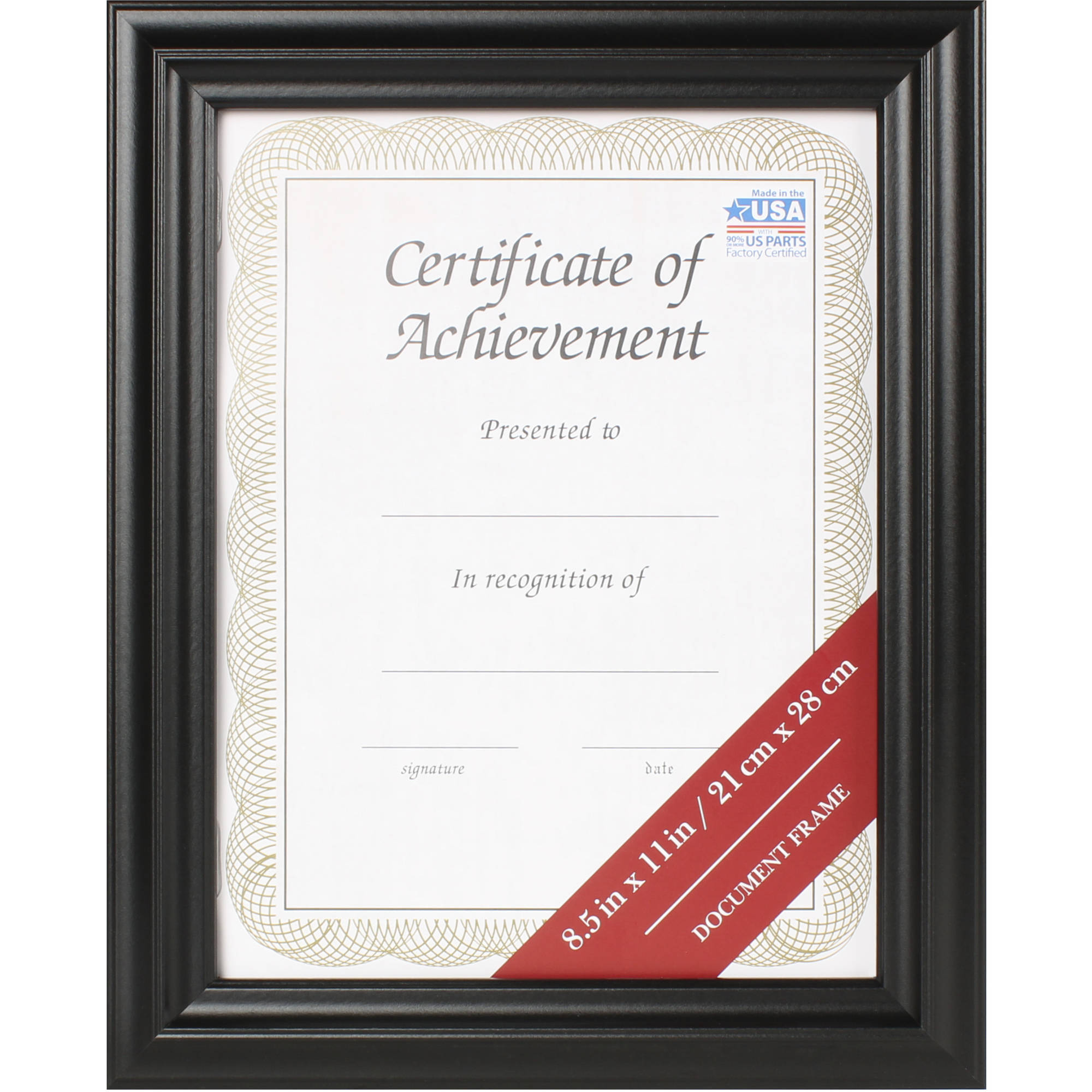 Mainstays 8.5" x 11" Black Traditional Document Frame