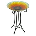 thumbnail image 4 of Northlight 20.5" Orange and Yellow Sunflower Glass Bird Bath with Stand, 4 of 4