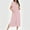 Pink, variant on Sakmal MooMoo Nightgowns for Women Pink Zip Up Sleepwear Short Sleeve Crew Neck with Pockets Ladies Nightgowns L