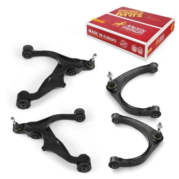 Metrix Premium Chassis Parts - 4 PC Front Lower & Front Upper Control Arm Kit Fits 19-23 Ram 1500 Classic 4WD, Ram 1500 Classic RWD, 09-10 Dodge Ram 1500 4WD, RK621602, RK641504, RK643073, RK643074