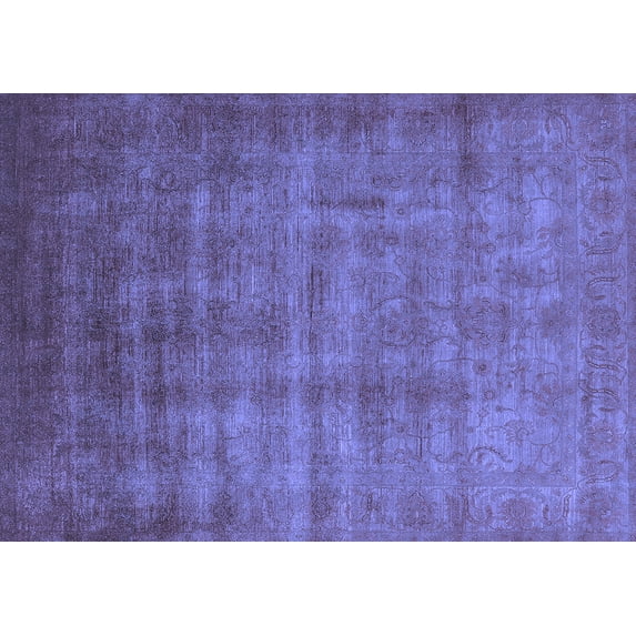 Ahgly Company Indoor Rectangle Oriental Blue Industrial Area Rugs, 3' x 5'