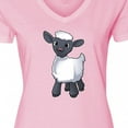 thumbnail image 4 of Inktastic Cute Little Lamb Women's V-Neck T-Shirt, 4 of 5