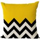 thumbnail image 3 of ZHAOCHENG Juego de 4 fundas de almohada geométricas de 20 x 20 pulgadas, decorativas geométricas en amarillo y negro, fundas de cojín de lino y algodón cuadradas modernas para el hogar, la cama y la d, 3 of 5