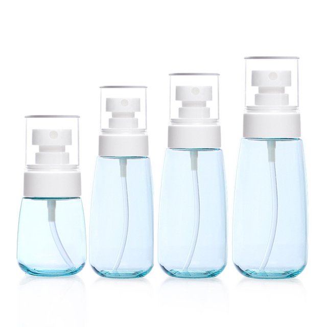 Botella pulverizadora de plástico, niebla fina, recargable, reutilizable, pulverizador portátil, tamaño de viaje (paquete de 4) Estilo 2