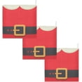 thumbnail image 7 of SKYSONIC Red Santa Belt Baby Muslin Washcloths Face Towel, 3 PCS Funny Christmas Burp Cloths Cotton Wipes Infant Wash Cloth for Newborn Boys Girls 12"x12", 7 of 7