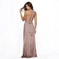 thumbnail image 6 of CIENVNSTG Women Sexy Sleeveless V-Neck Maxi Dress Evening Long Prom A-Line Dress Spaghetti Strap Wedding Cocktail Maxi Gown Camel S, 6 of 6