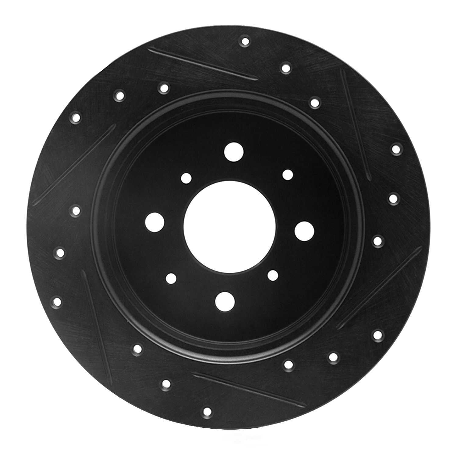 Dynamic Friction Company 633-59031L DFC Brake Rotor - Drilled And Slotted - Black
