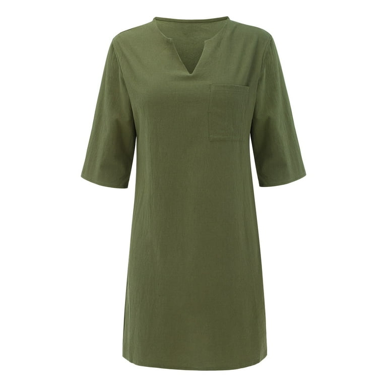 chinese dress ladies Women's Half Sleeve Solid Cutout Shift Dress