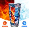 thumbnail image 6 of Bingfone Lilies Flowers for 20 Oz Stainless Steel Travel Mug Double Wall Water Coffee Cup for Home,Office, Outdoor Works Great for Ice Drinks and Hot Beverage-Straw Three-piece Set, 6 of 8