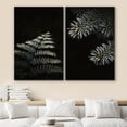 thumbnail image 2 of IDEA4WALL Adhesive Canvas Print Wall Art Set Duotone Forest Fern Plant Photography Art Decorative Bohemian Nature Floral Botanical Artwork for Living Room, Bedroom, Office - Canvas 16"x24"x2, 2 of 5
