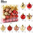 thumbnail image 3 of 50 piezas/caja de bolas de Navidad, adornos para árbol de Navidad, bolas colgantes para árbol de Navidad, decoración del hogar, regalo de Año Nuevo 2025, Navidad, 3 of 5