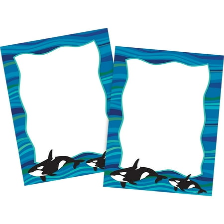 UPC: 0704068038837 | Barker Creek Sea & Sky Whales Computer Paper 8 ½ x 11 100 Sheets/Set BC3883