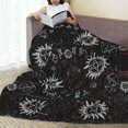 thumbnail image 7 of Flannel Fleece Throw Blanket 80"X60" Supernatural Symbols Black Print Warm Cozy Lightweight Sherpa Throw Blanke for Sofa Chair Bed Camping Microfiber Suitable All Season Novelty Gift, 7 of 7