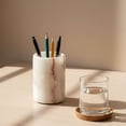 thumbnail image 5 of Radicaln White Onyx Marble Stationary Holder 4" – Pen Cup for Desk, Makeup Brush Organizer, Toothbrush Holder, Pencil Storage, Office Supplies & Home Décor, 5 of 6