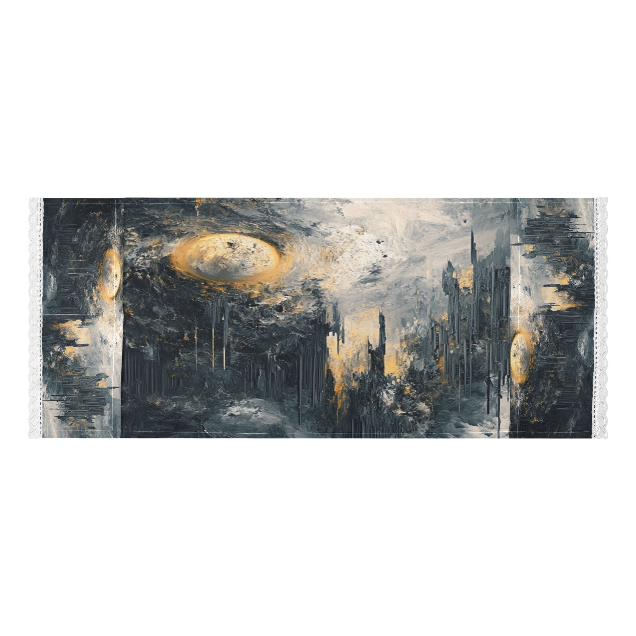 The Sun Of Abstract ArtWasher and Dryer Covers Dust-Proof and Oil Resistant Fridge Cover with 4 Storage Pockets Washing Machine Top Cover for Laundry Kitchen Home 51.2 x 22 In