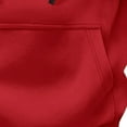 thumbnail image 5 of Evdexr Men's Big and Tall Hoodies Quarter Zip Tactical Pullover Winter Drawstring Long Sleeve Athletic Sweatshirt Fall Kangaroo Pockets Oversized Weighted Hoodie Red 2XL, 5 of 7