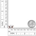 thumbnail image 3 of Gem Stone King 925 Sterling Silver and 10K Yellow Gold White Moissanite and Red Garnet 3 Stone Engagement Ring for Women (1.95 Cttw, Cushion Cut 6MM and 4MM, Available in Size 5, 6, 7, 8, 9), 3 of 4