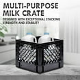 thumbnail image 4 of 16QT Black Plastic Milk Crates – Heavy-Duty Stackable Storage Bins, 5 Pack – Durable Square Containers for Home, Garage, or Office, 4 of 5