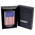 thumbnail image 2 of Zippo 28827 American Flag High Polish Chrome Classic Windproof Lighter NEW, 2 of 3