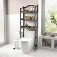 thumbnail image 2 of Costway 3-Tier Over-The-Toilet Bathroom Spacesaver Storage Rack Standing Shelf Organizer Black, 2 of 10