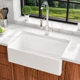thumbnail image 4 of 30" Farmhouse Kitchen Sink Fireclay Single Bowl in White with Bottom Grid and Drain Assembly, 4 of 8