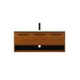 thumbnail image 3 of Elegant Decor Roman 48" Aluminum Alloy MDF Single Bathroom Vanity in Teak, 3 of 8