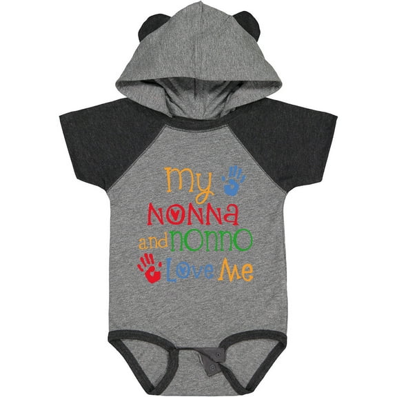 Inktastic My Nonna and Nonno Love Me Grandchild Boys or Girls Baby Bodysuit