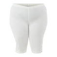 thumbnail image 5 of JMS Just My Size by Hanes Women's Plus Size Pull on Bling Tab Capri Pants, Sizes 0X-4X, 5 of 5