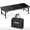 Black, variant on Anbte Thickened Low Folding Picnic Table, 10.3" Height Aluminum Small Camping Table with Storage Bag, 34.2" x 15.7" for Camping Beach Picnic