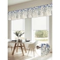 thumbnail image 6 of 2 Panels Blue Eucalyptus Leaves Valance for Windows, Farmhouse Retro Botanical Floral Light Filtering Kitchen Curtains, Rod Pocket Window Treatment Curtain Valances for Living Room Bedroom, 42"x12", 6 of 9