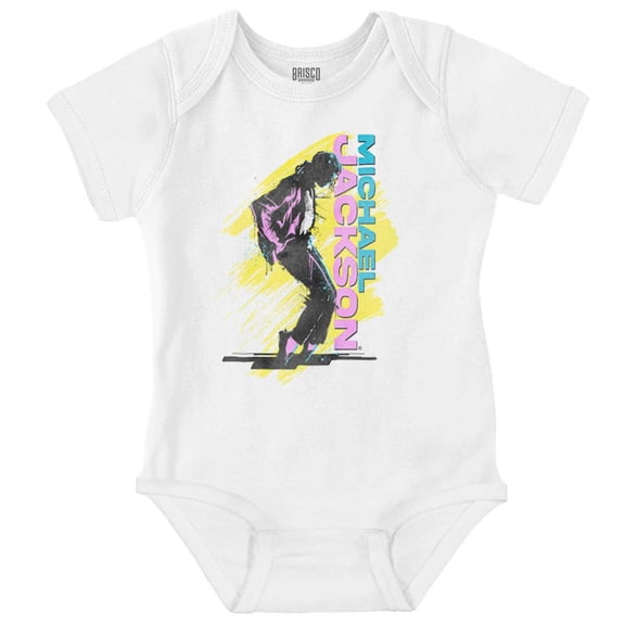 Michael Jackson 90s Toe Stand Dance Gender Neutral Printed Baby Bodysuit Brisco Brands NB