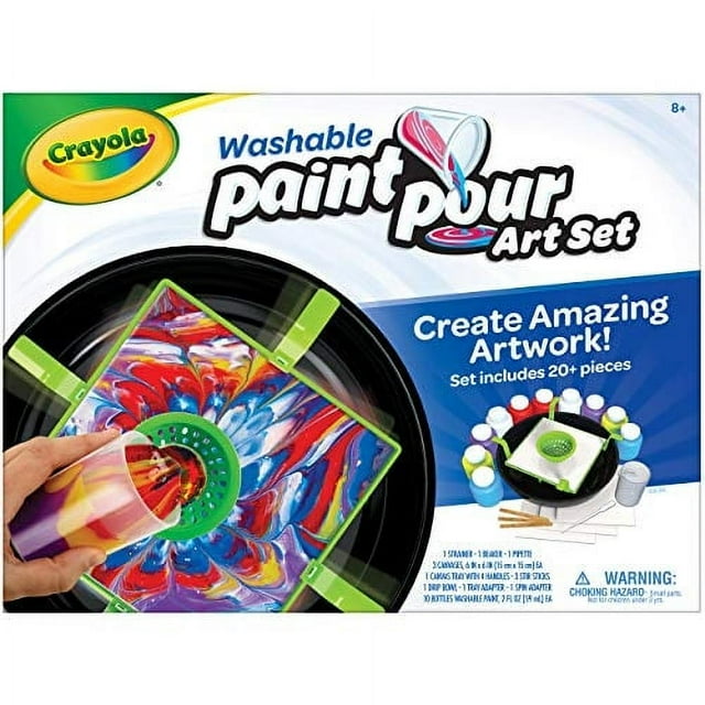 Juego de vertido de pintura lavable Crayola 20pc regalo para niños 8 9 10 11