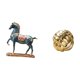 thumbnail image 5 of Figura de caballo,Figura de caballo Escultura animal coleccionable,Adorno de centro de mesa con estatua de caballo de resina,Figura de cerámica,Figura de cerámica con forma de bola de hilo y, 5 of 8