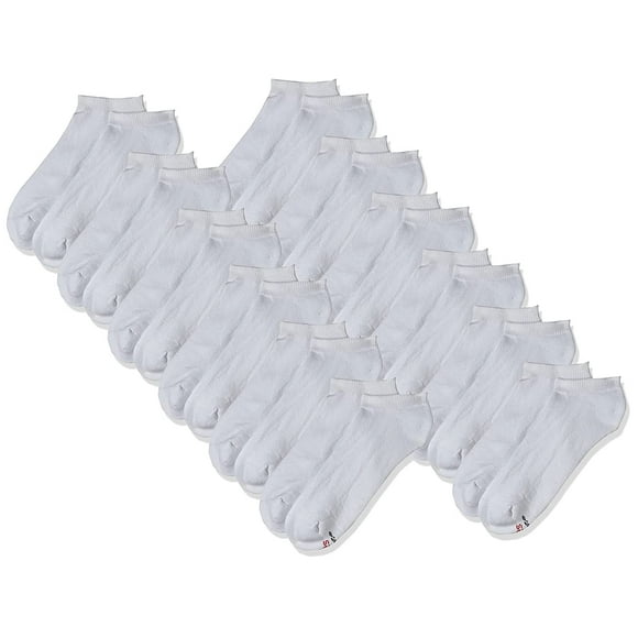 Hanes mens Hanes Mens X-temp cushioned No Show (Pack of 12 Pairs) casual Sock White 14-Dec US