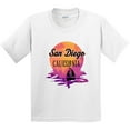 thumbnail image 3 of Inktastic San Diego California Watercolor Sunset Youth T-Shirt, 3 of 5