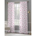 thumbnail image 3 of Pink Spring Floral Sheer Curtains 96 Inch Length 2 Panels Set, Summer Botanical Elegant Voile Window Treatment Semi Sheer Long Curtains Drapes for Bedroom/Living Room/Kitchen 52"x96"x2, 3 of 7