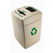 Commercial Zone 745510 Recycle55 Mixed Recyclables -Trash Recycling Waste Container - Dark Pearl Gray