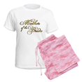 thumbnail image 6 of CafePress - Mother Of The Bride, Wedding Celebration Pajamas - Women's Short Sleeve Print T-Shirt and Pants Light Cotton Pajama Set, 6 of 7