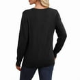 thumbnail image 5 of Ronuti Women's Cropped Knit Sweater Soft Stretch Round Neck Long Sleeve Tops Casual Fall Winter Tops, 5 of 8