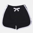 thumbnail image 5 of NIEWTR Girls' Slim Fit Athletic Shorts Adjustment Drawstring Running Shorts Quick Dry Soft Bottom(Black,5-6 Years), 5 of 5