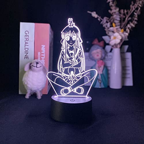CLYARTPS-Touch Sensor 3D Picture Lamp Honda Tohru Japanese Anime Projection Lamp Fruits Basket Table 3D Night Light Alarm Clock Base Lamp