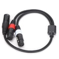thumbnail image 3 of Xlr Cable Xlr Male To Dual Xlr Female Cord Dual 3-pin Female Cord Xlr Y-splitter Cable Stage & Studio Cables JORIND 5Pin XLR Male To Dual 3Pin XLR Female Cable 1.6 Feet, 3 of 8