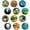 Famous Paintings, variant on Wrapables Crystal Glass Magnets, Refrigerator Magnets for Office Whiteboards, Cabinets, Lockers (Set of 12), Planets