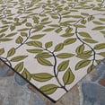 thumbnail image 4 of Couristan Dolce Summer Ivy 8'1" x 11'2" Ivory-Olive Indoor/Outdoor Rug, 4 of 7